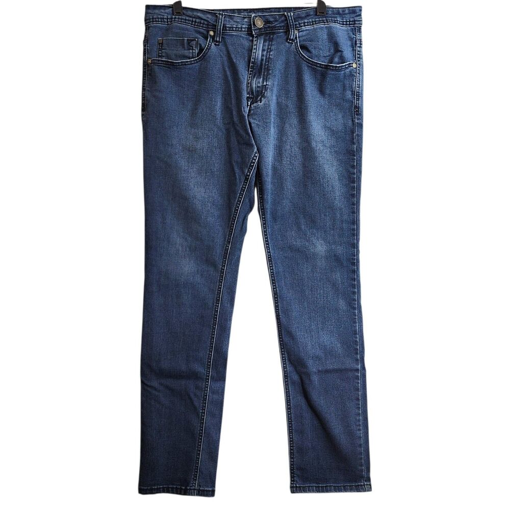 BUFFALO David Bitton Jeans AXEL Mens 34X32 Blue Slim Stretch Extensible Casual